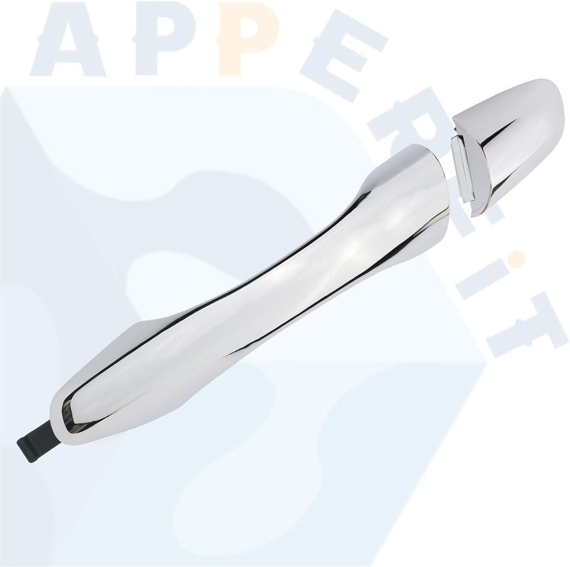 APPERFiT Exterior Door Handle w/End Cap Cover for Rear Door Left Driver Side Chrome Compatible with Kia Sorento 2016 2017 2018 2019 2020 Replaces 82651-C5010 83652-C5010 - Image 2